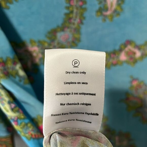 MARCHESA VOYAGE 100% Silk Paisley Print Shift Dress, Size 10 - Picture 11 of 11